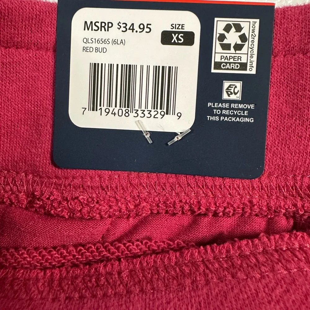 GAP 1969 Logo Shorts‎ Womens XS Red Bud Pink French Terry Sweat Shorts New